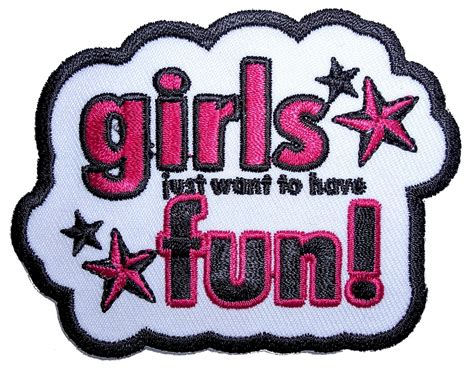 Girls Just Want To Have Fun Lady Rider Embroidered Patch Quality