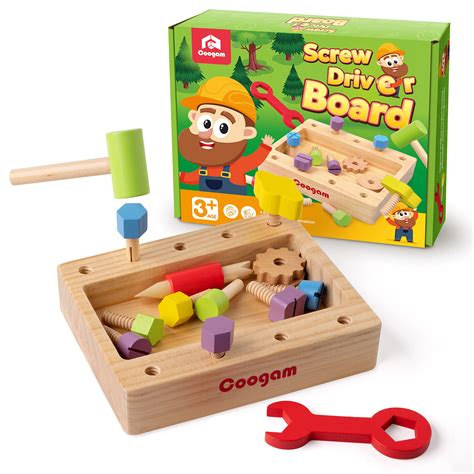 Buy Coogam Wooden Tool Box Toddler Fine Motor Skill Construction