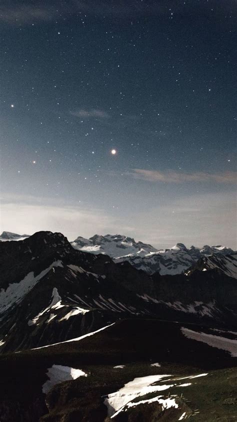 1080x1920 1080x1920 Sky Star Night Snow Mountains Nature Hd 5k