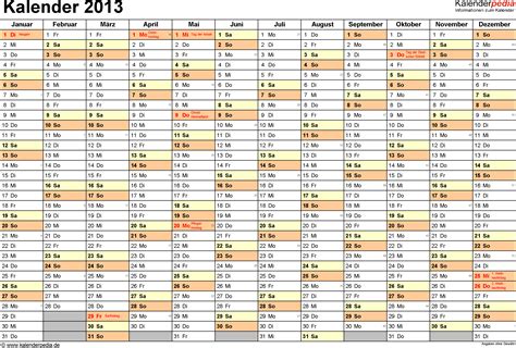 Kalender 2013 Zum Ausdrucken Als Pdf 12 Vorlagen Kostenlos