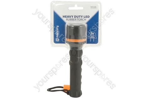 Heavy Duty Led Rubber Torches 3 Straw Hat 2 X Aa Hdr01 410326uk By