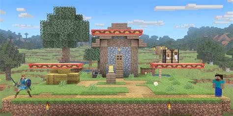 Super Smash Bros Ultimate Minecraft World Stage Features