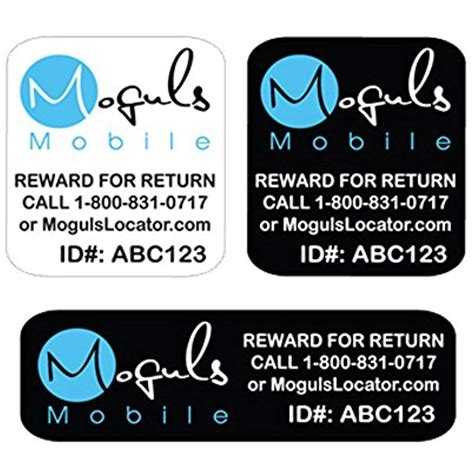 Moguls Mobile Locator Gadget Pack 3 Mobile Device Return Tags Carrier