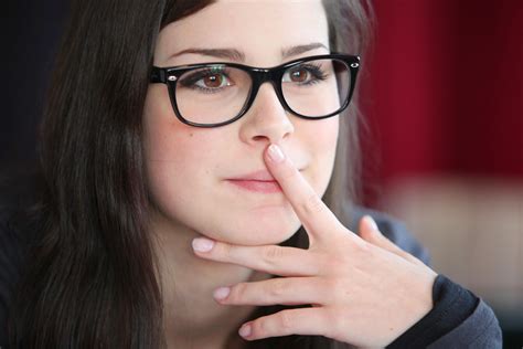 3840x2160 Resolution Woman With Black Framed Eyeglasses Close Up
