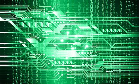 Premium Vector Green Cyber Circuit Future Technology Background