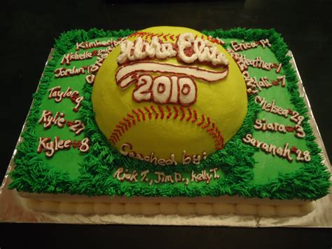 Cats Cake Creations Softball Team Party Cake