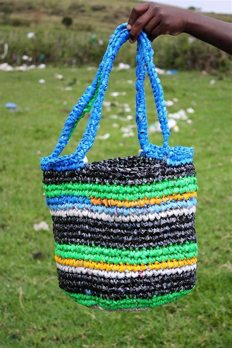 Handbag Made From Recycled Plastic Bags Picked From The Nakuru Dumpsite