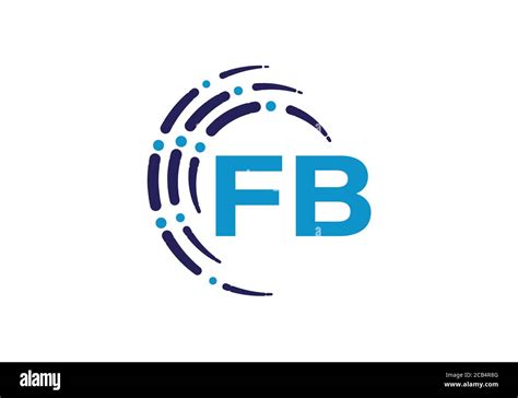 F B Initial Letter Logo Design Graphic Alphabet Symbol For Corporate Business Identity Stock