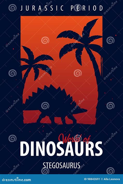 Poster World Of Dinosaurs Prehistoric World Stegosaurus Jurassic