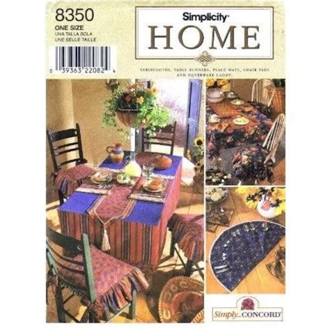 Simplicity Sewing Pattern 8350 Table Accessories Etsy