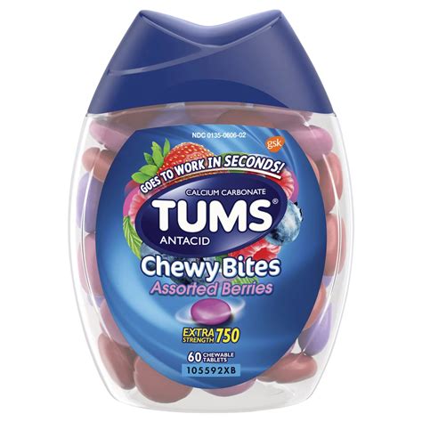 Tums Antacid Chewy Bites Tablets Assorted Berries Shop Digestion