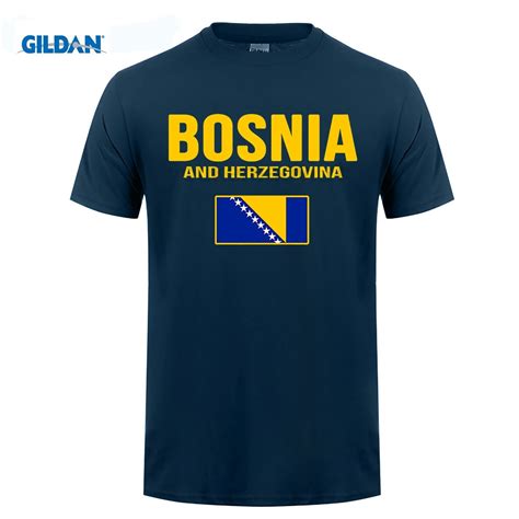Bosnia And Herzegovina T Shirt Bosnian Flag Tee In T Shirts From Mens