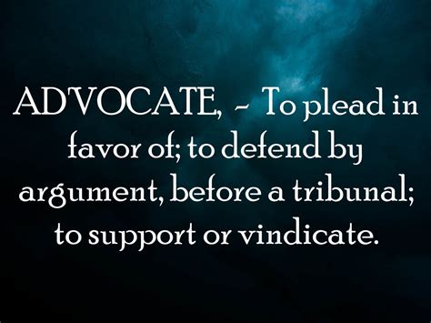 The Power Of The Advocate