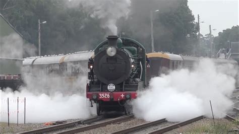 Australian Trains Steam Loco 3526 At Maitland Youtube