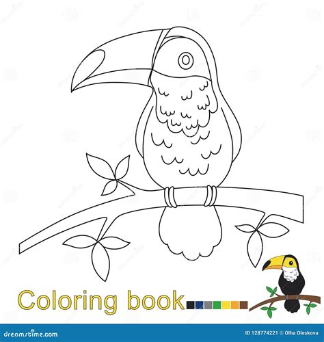 Vector A Ilustra O Do Tucano Para O Livro Para Colorir Para Crian As Ilustra O Do Vetor