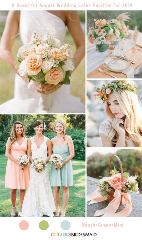 8 Beautiful August Wedding Color Palettes For 2019 Colorsbridesmaid