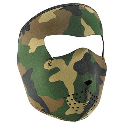 Zanheadgear Full Mask Neoprene Woodland Camo Neoprene Face Mask