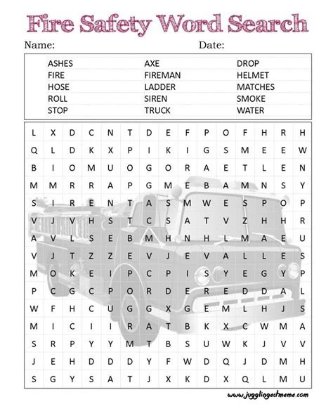 Perhaps your baby will have a fiery spirit? Fire Safety Word Search Printable - Grade 2 | Fire safety ...