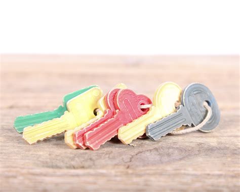 Vintage Plastic Keys Colorful Keys Antique Toys Plastic Usa Master