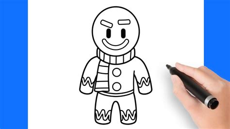 How To Draw Gingerbread Guy From Stumble Guys Youtube