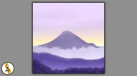Painting Mount Fuji Landscape Abstract Painting Relaxing