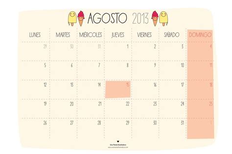 8 Calendarios Para Agosto 2013 Imprimibles Y Wallpapers Calendario