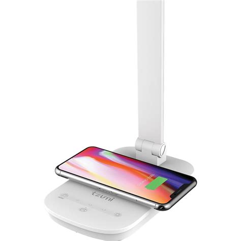 Tzumi 12 Inch Wireless Charging Led Desk Lamp With Touch Sensor The