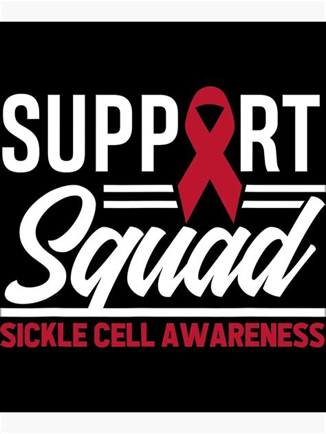 Sickle Cell Warrior Support Squad Sickle Cell Anemia Poster For Sale