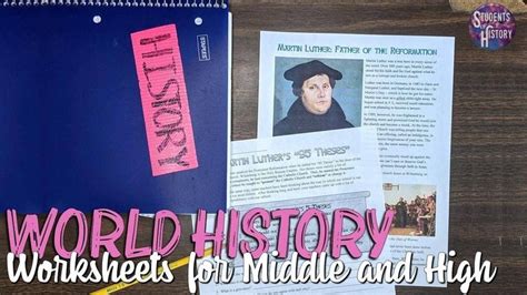 A World History Worksheet For Middle And High School Students With The