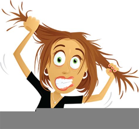 Woman Pulling Hair Out Clipart Free Images At Clker C