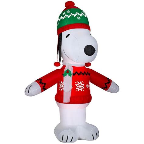 Peanuts 60039 Ft Lighted Snoopy Christmas Inflatable In The Christmas