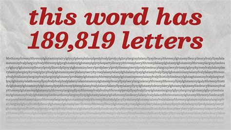 The Longest Word In The World Youtube