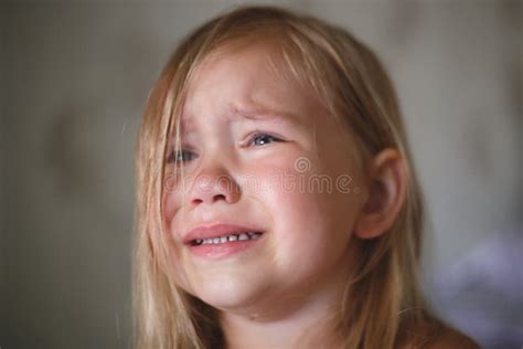 Portrait Of A Beautiful Little Crying Girl Stock Image Image Of Child