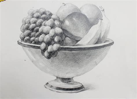 Namil Art Drawing Step By Step Fruit Bowl Basic Still Life Pencil