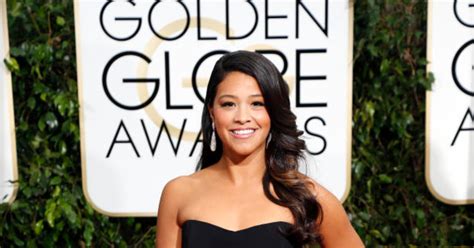 Gina Rodriguez Lends Teenager Golden Globes Dress For Prom Cbs News
