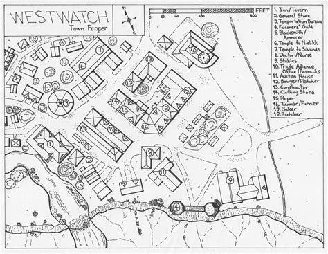 Town Drawing Map