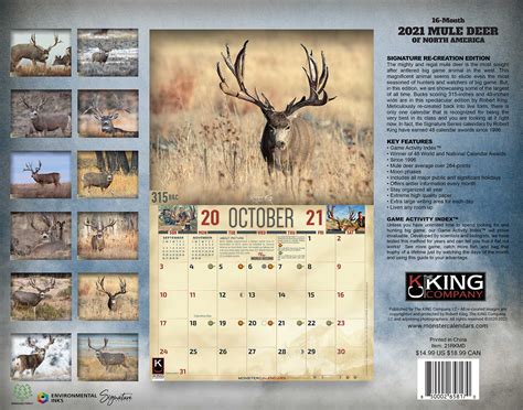 2021 Monster Mule Deer Calendar The King Company