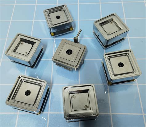 50x50mm 2 Square Magnet Button Dieset For Ppx Automatic Button Machine