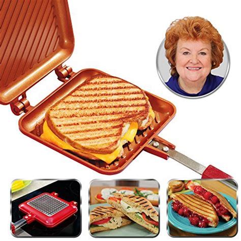Red Copper Flipwich By BulbHead Double Sided Panini And Sandwich