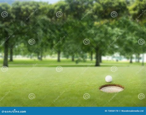 Golf Ball At The Edge Of The Hole Stock Illustration Illustration Of