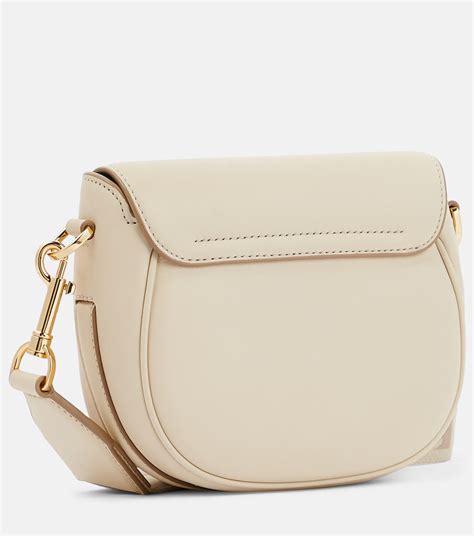 The J Marc Small Leather Saddle Bag In White Marc Jacobs Mytheresa