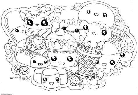 Coloriage Kawaii Sweets Colour Manga Cute Dessin Images And Photos Finder