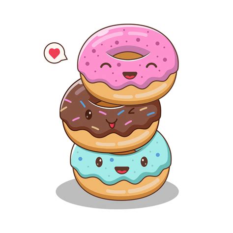 Stacked Donuts Cartoon Vector Icon Illustration Food And Drink Icon