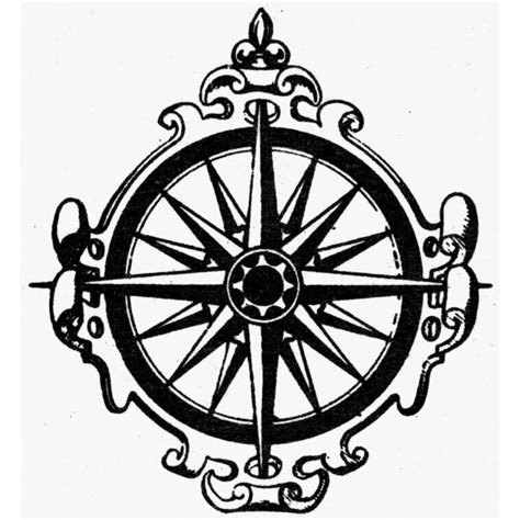 Symbol Compass Na Compass Symbolizing The Science Of Cartography Line