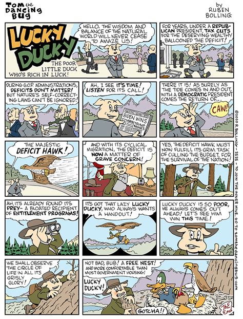 Cartoon Lucky Ducky And The Return Of The Deficit Hawk