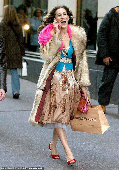 sarah jessica parker leaves her shoe store in nyc as she preps for the sex and the city