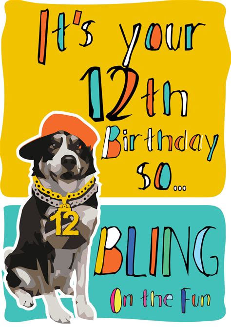 Free Birthday Card For A 12 Year Old Printable