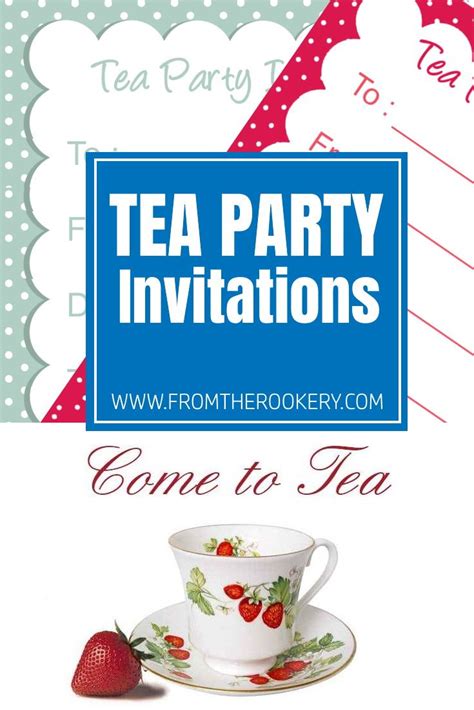 Free Printable Downloadable Tea Party Invitations
