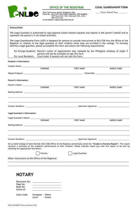 Free 17 Guardianship Forms That Protect Your Child In Pdf Ms Word
