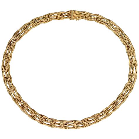 Gold Choker Necklace With Pave Set Disc For Sale At 1stdibs